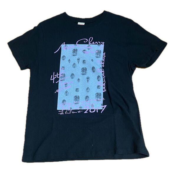 大原櫻子 4th TOUR 2017 AUTUMN ACCECHERRY BOX ツアー グッズ Tシャツ BLACK 黒