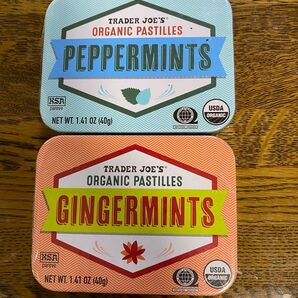 Trader Joe's オーガニックパスティル ペパーミント&ジンジャーミント 2個セット