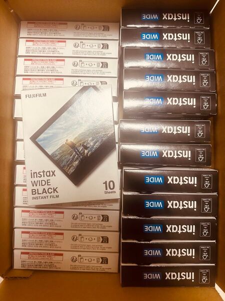 富士フイルム FUJIFILM INSTAX WIDE BLACK FRAME ブラックフレーム 10枚撮りX 25