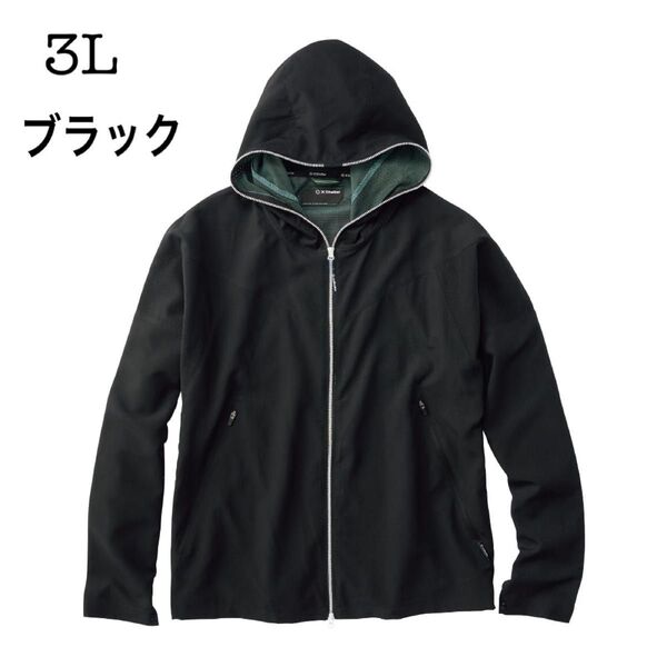 新品 エックスシェルター暑熱フーディー XXLサイズ ブラック ワークマン Xshelter