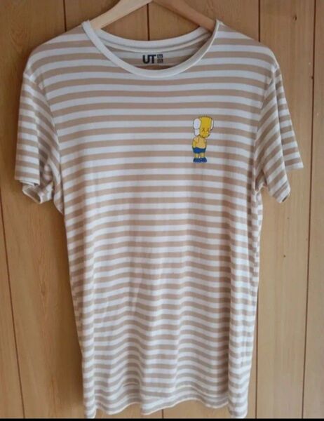 ユニクロ kaws カウズ ボーダー Tシャツ Mサイズ
