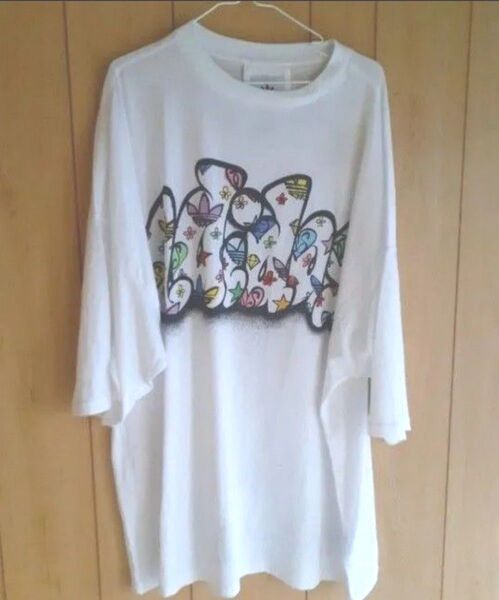 即日発送! adidas ジェレミースコット コラボ マルチカラーグラフィック Tシャツ オーバーサイズ 値下げお断り!