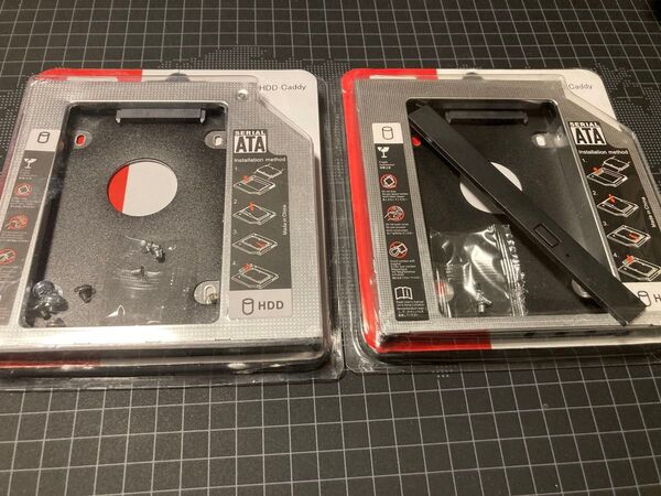 光学ドライブ HDD SSD 置き換え セカンドHDDアダプター 置き換え (9.5mm & 12.7mm 各1個づつ)