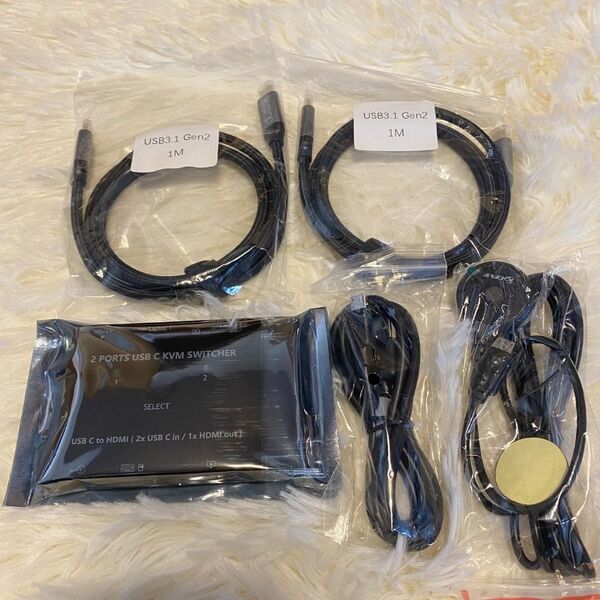 USB C KVM切替器 4K@60Hz 2入力1出力 スイッチャー