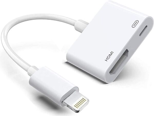 iPhone hdmi 変換ケーブル ライトニング 設定不要 iPad 自動接続