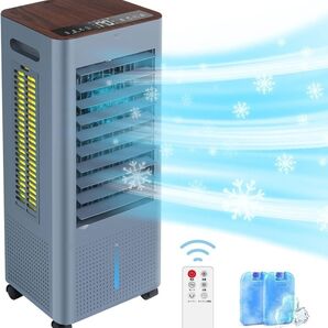 冷風機 冷風扇 スポットクーラー リモコン LED液晶画面 イオン発生 8L