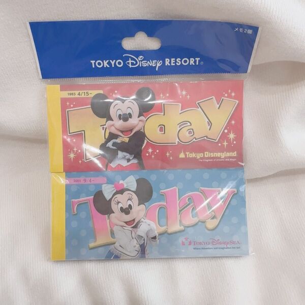 【未開封】東京ディズニーリゾート TODAY風 メモ帳 ミッキー ミニー