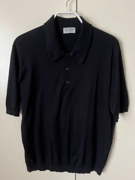 JOHN SMEDLEY Isis ジョンスメドレー ポロシャツ シーアイランドコットン L 黒