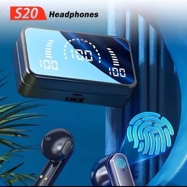 S20 ワイヤレスイヤホン ノイズキャンセリング Bluetooth5.3 防水