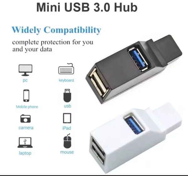 USB 30ハブアダプターミニスプリッター、1〜3ボート,高速,PC,ラップトップ、Uディスクカードリーダー用 USB 2.0