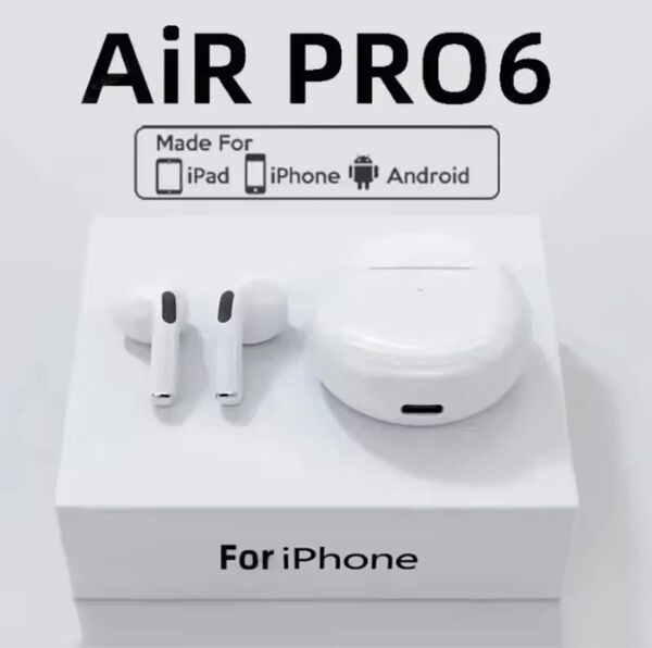 Air PRO6 ワイヤレスイヤホン ホワイト
