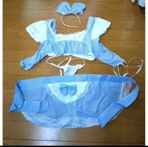 コスプレ コスチューム メイド服 エプロン セクシー ブルー