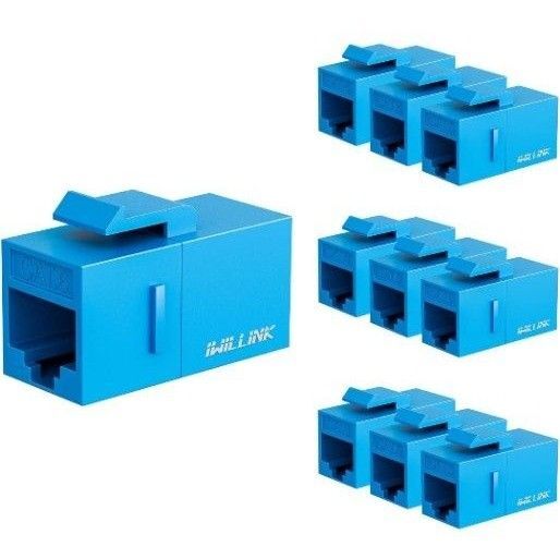 RJ45 Cat6 キーストーンカプラー LANケーブ 25個 青色