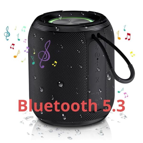【Bluetooth5.3スピーカー】完全ワイヤレス 重低音強化Type-C充電