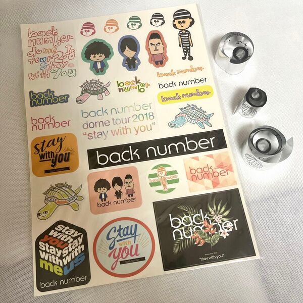 匿名配送【新品】back number ステッカー 2018年 銀テープ シール ドームツアー stay with you