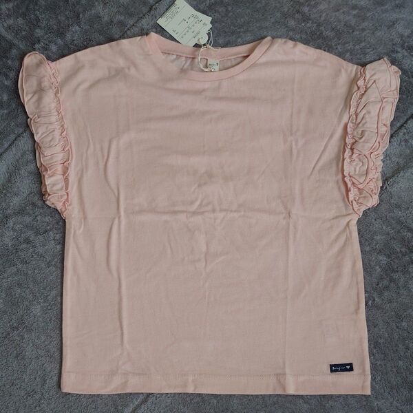 アプレレクール フリル袖Tシャツ ピンク 140cm