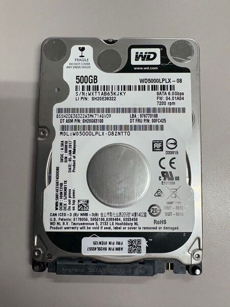 Western Digital 500GB HDD WD5000LPLX-08