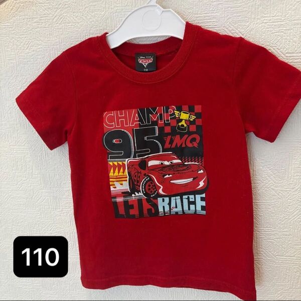 Disney Cars 半袖Tシャツ 110 レッド カーズ マックイーン