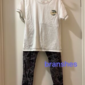 【まとめ売り】120㎝ ブランシェス キッズ ロングパンツ 迷彩柄 &半袖Tシャツ