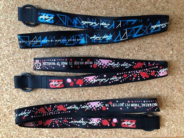 Zepp ネックホルダー ネックストラップ ペットボトルホルダー ゼップ 赤×2本 青×1本 3本セット ノベルティ