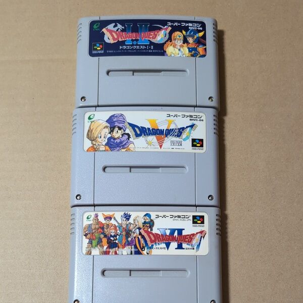 まとめ売り 3本セット ドラクエ ドラゴンクエスト 天空の花嫁 幻の大地 スーパーファミコン レトロゲーム SFC エニックス