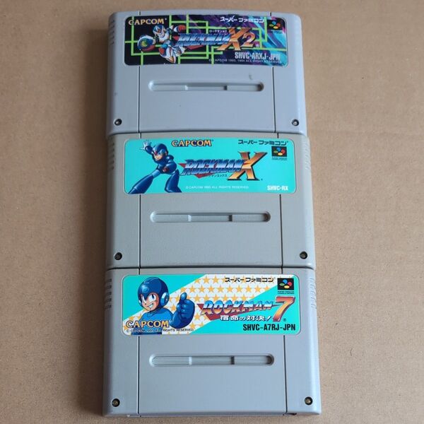 まとめ売り 3本セット ロックマンX2 ロックマンX ロックマン7 SFC スーパーファミコン CAPCOM 傷みあり