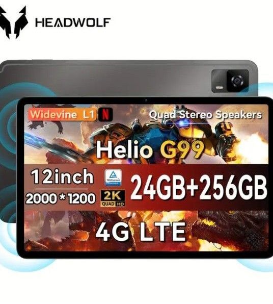 新品 Headwolf HPad6 Pro 高性能タブレット G99 2K高画質 未使用
