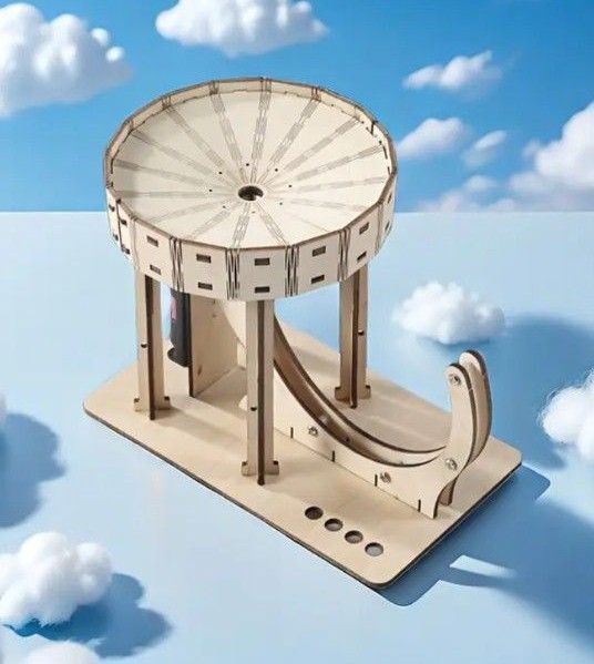 永久機関 運動 木製パズル ボール 物理学 科学玩具 ピタゴラスイッチ 未組立