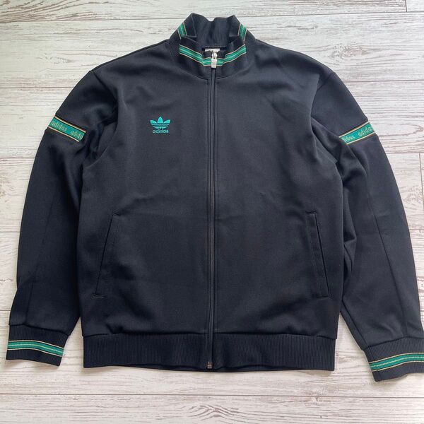 【貴重VINTAGE・美品】アディダス デサント製 ヴィンテージ ジャージ ジャケット ブルゾン ユニセックス M~L 80s