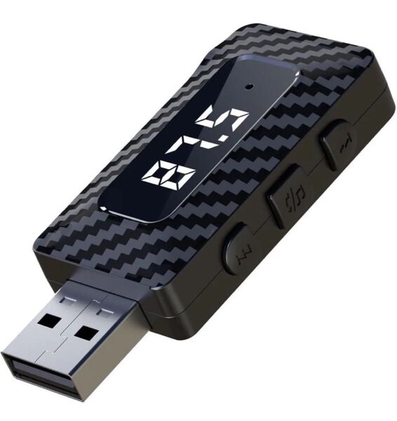 FMトランスミッター Bluetooth 5.3 車 レシーバー 送信機 LEDデジタルディスプレイ