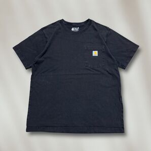 caharttカーハート黒ブラック半袖ポケットTシャツポケTTK3296-M