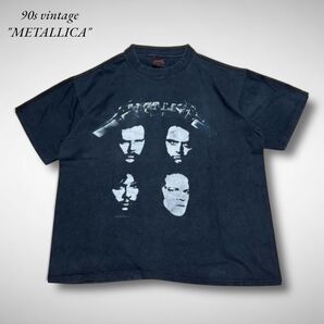 90s メタリカ METALLICAヴィンテージTシャツツアーTバンTスミクロ古着フェード ブラック黒