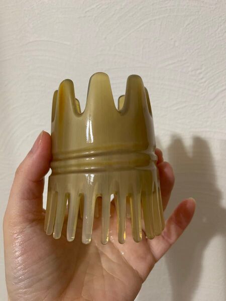 天然牛角 頭皮 経絡 マッサージ 王冠ヘアコーム ブヘアブラシ かっさ 櫛 #2