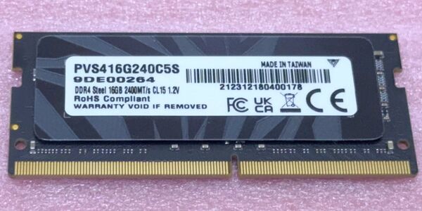 Patriot PVS416G240C5S◆PC4-19200/DDR4-2400 260Pin SO-DIMM 16GB