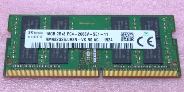 SK hynix HMA82GS6JJR8N-VK■PC4-21300/DDR4-2666 260Pin SO-DIMM 16GB