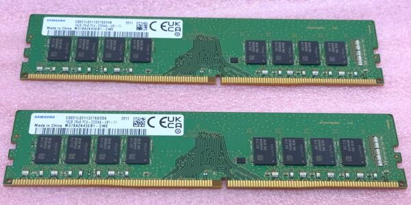 Samsung M378A2K43EB1-CWE 2枚★PC4-25600/DDR4-3200 UDIMM 32GB@16GB