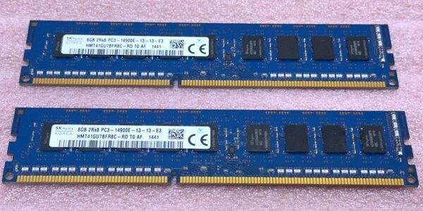 Hynix HMT41GU7BFR8C-RD 2枚■PC3-14900E/DDR3-1866 ECC UDIMM 16GB@8GB