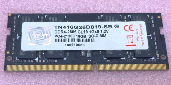 V-Color TN416G26D819-SB■PC4-21300/DDR4-2666 260Pin SO-DIMM 16GB