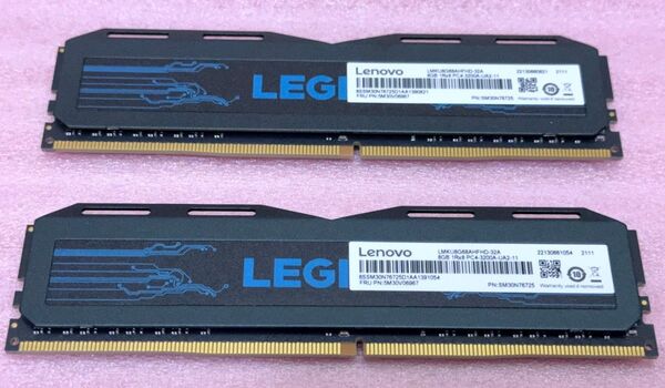 Lenovo LMKU8G68AHFHD-32A 2枚◆PC4-25600/DDR4-3200 UDIMM 16GB@8GB