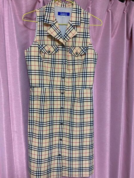 BURBERRY BLUE LABEL ノースリーブワンピース サイズ38 チェック柄
