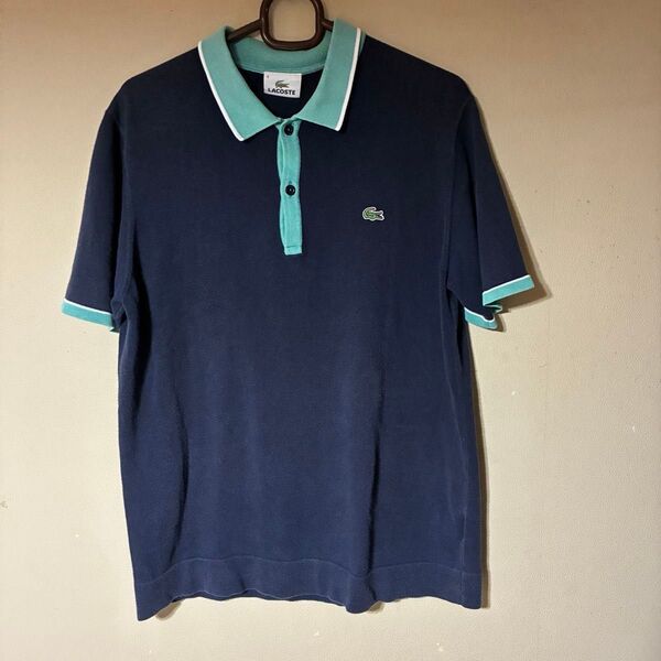 ラコステポロシャツ LACOSTE サイズ4 半袖 ネイビー