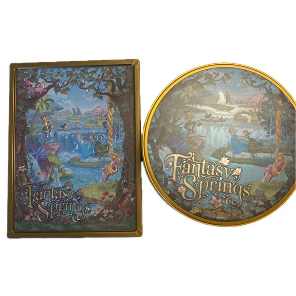 東京ディズニーシー ファンタジースプリングス 額&缶セット 2個セット