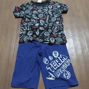 マーベル 110 半袖 上下セット キッズ セットアップ Tシャツ 半ズボン