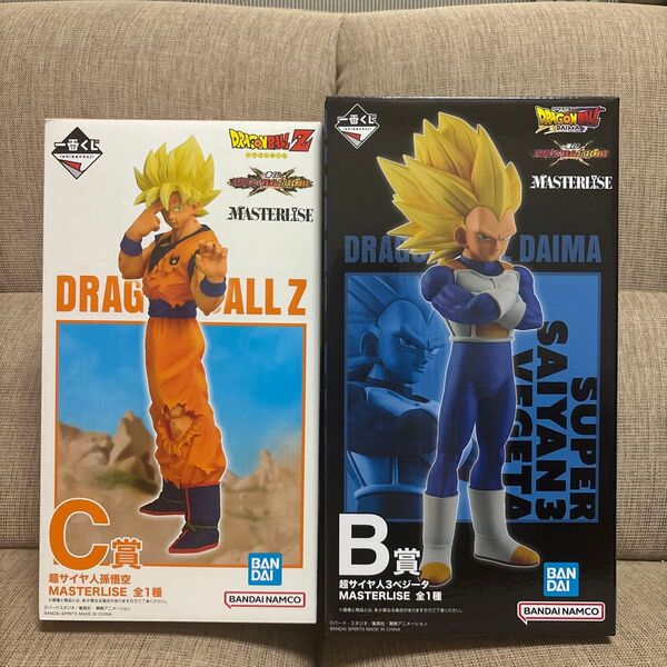 一番くじ ドラゴンボール オムニバス CROSS B賞 ベジータ & C賞 悟空 MASTERLISE フィギュア
