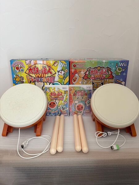Wii 太鼓の達人 ドドーンと2代目! 決定版 太鼓とバチ2セット