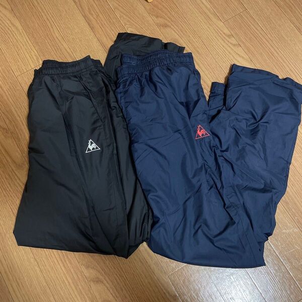 le coq sportif ルコック カッパ ピステパンツM 黒・紺セット 暖パン ナイロンパンツ