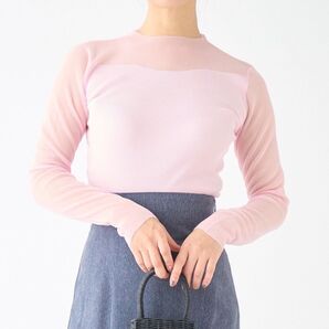 【田中みな実さん着用】新品 CELFORD シアーリブニットプルオーバー