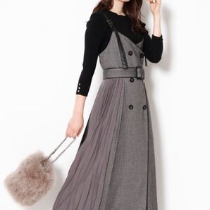 【ほぼ新品】定価28600円Mystrada サイドプリーツレイヤードワンピース