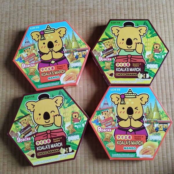 タイお土産 コアラのマーチ マンゴー&チョコバナナ 4箱セット
