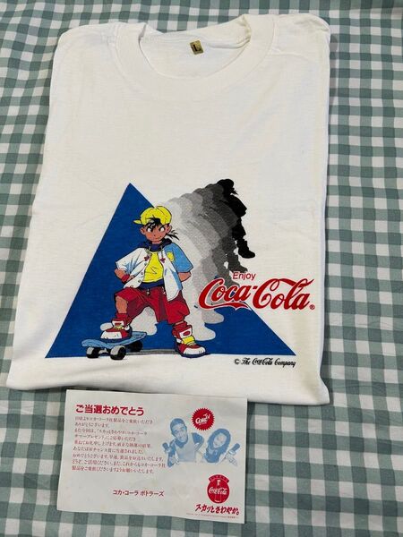 颯爽少年英雄伝 コカコーラキッド Tシャツ 当選品 90年 経年難あり 未使用 L